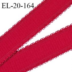 Elastique picot 20 mm bretelle et lingerie couleur framboise très beau largeur 20 mm prix au mètre