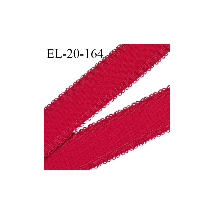 Elastique picot 20 mm bretelle et lingerie couleur framboise très beau largeur 20 mm prix au mètre