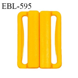 Boucle clip 30 mm attache réglette pvc spécial maillot de bain couleur jaune orangé haut de gamme prix à l'unité