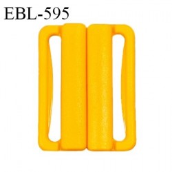 Boucle clip 30 mm attache réglette pvc spécial maillot de bain couleur jaune orangé haut de gamme prix à l'unité