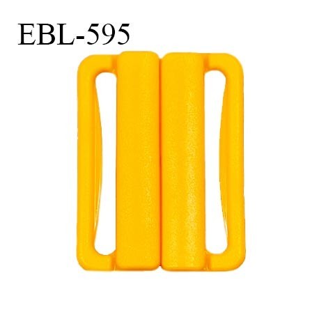 Boucle clip 30 mm attache réglette pvc spécial maillot de bain couleur jaune orangé haut de gamme prix à l'unité