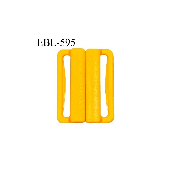 Boucle clip 30 mm attache réglette pvc spécial maillot de bain couleur jaune orangé haut de gamme prix à l'unité