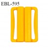 Boucle clip 30 mm attache réglette pvc spécial maillot de bain couleur jaune orangé haut de gamme prix à l'unité