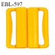 Boucle clip 16 mm attache réglette pvc spécial maillot de bain couleur jaune orangé haut de gamme prix à l'unité