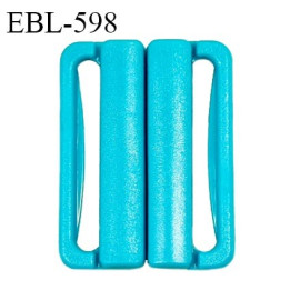 Boucle clip 30 mm attache réglette pvc spécial maillot de bain couleur bleu vert haut de gamme prix à l'unité