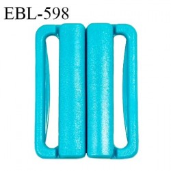 Boucle clip 30 mm attache réglette pvc spécial maillot de bain couleur bleu vert haut de gamme prix à l'unité