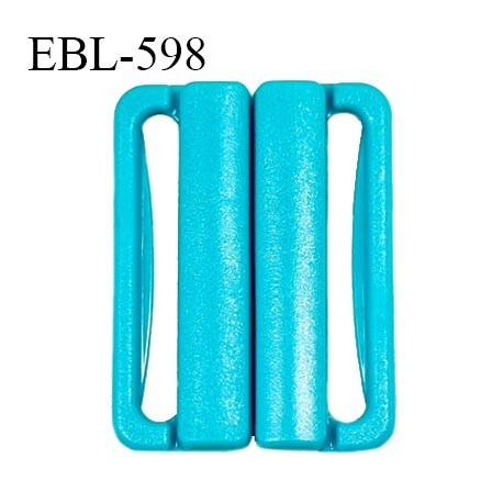 Boucle clip 30 mm attache réglette pvc spécial maillot de bain couleur bleu vert haut de gamme prix à l'unité