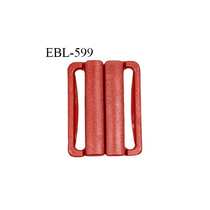 Boucle clip 30 mm attache réglette pvc spécial maillot de bain couleur ocre rouge haut de gamme prix à l'unité