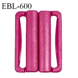 Boucle clip 30 mm attache réglette pvc spécial maillot de bain couleur rose pivoine haut de gamme prix à l'unité