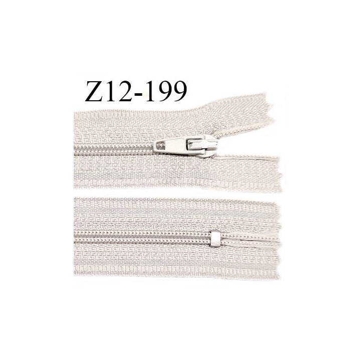 Fermeture zip 12 cm non séparable couleur marron glacé largeur 2.5 cm zip nylon longueur 12 cm largeur 4 mm prix à la pièce