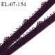 Elastique picot 7 mm lingerie couleur violet iris largeur 7 mm + 3 mm de picots haut de gamme prix au mètre
