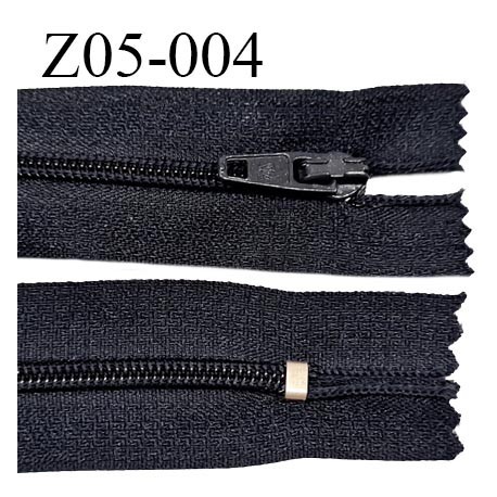 Fermeture 6 cm zip à glissière longueur 6 cm couleur bleu marine tirant vers le noir non séparable zip nylon prix à l'unité