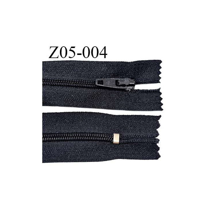 Fermeture 6 cm zip à glissière longueur 6 cm couleur bleu marine tirant vers le noir non séparable zip nylon prix à l'unité