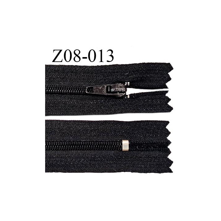 Fermeture zip 7 cm couleur noir non séparable largeur 2.7 cm glissière nylon largeur 4 mm longueur 7 cm prix à l'unité