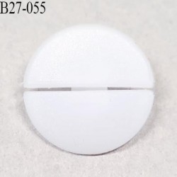 Contre bouton fendu 27 mm en pvc couleur naturel accroche avec un anneau diamètre 27 mm épaisseur 3 mm prix à la pièce