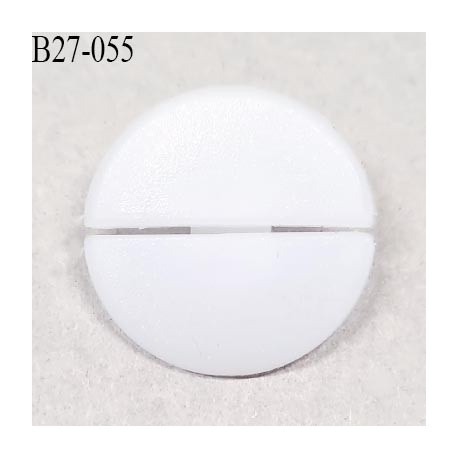Contre bouton fendu 27 mm en pvc couleur blanc accroche avec un anneau diamètre 27 mm épaisseur 3 mm prix à la pièce
