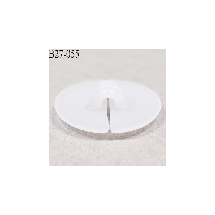 Contre bouton fendu 27 mm en pvc couleur blanc accroche avec un anneau diamètre 27 mm épaisseur 3 mm prix à la pièce