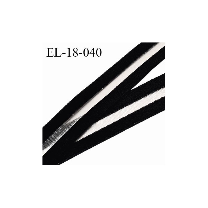 Elastique 18 mm lingerie entre deux haut de gamme couleur noir bonne élasticité allongement +50% largeur 18 mm prix au mètre