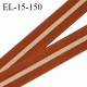 Elastique lingerie 15 mm haut de gamme couleur marron cannelle largeur 15 mm allongement +60% prix au mètre