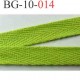 biais sergé galon ruban couleur vert anis largeur 10 mm vendu au mètre
