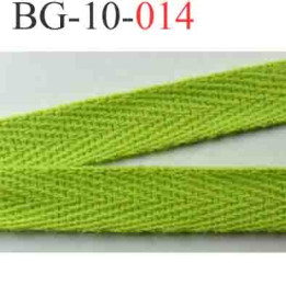 biais sergé galon ruban couleur vert anis  largeur 10 mm vendu au mètre