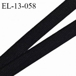 Elastique 13 mm lingerie petit grain couleur noir largeur 13 mm allongement +60% prix au mètre