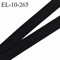 Elastique 10 mm lingerie petit grain couleur noir largeur 10 mm allongement +60% prix au mètre