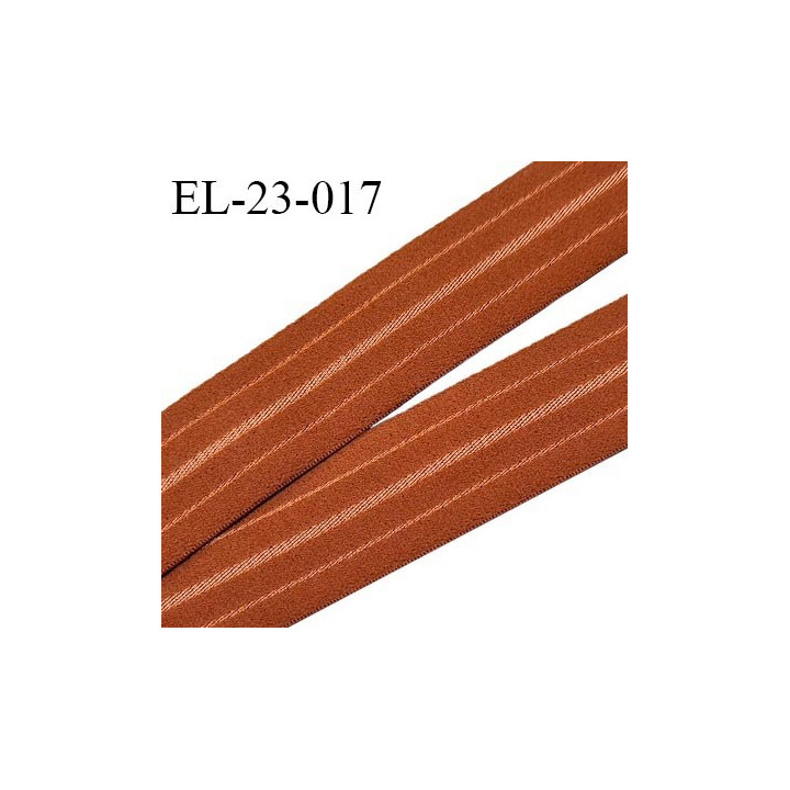 Elastique 22 mm bretelle et lingerie couleur rouille avec rayures incrustées légèrement brillantes très beau prix au mètre