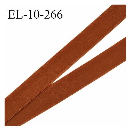 Elastique 10 mm lingerie haut de gamme couleur marron rouille élastique fin doux au toucher prix au mètre