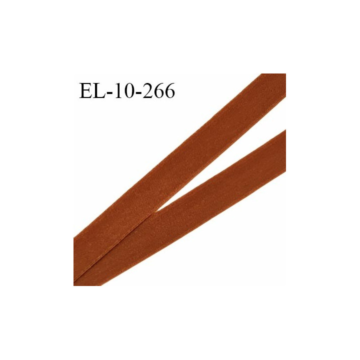 Elastique 10 mm lingerie haut de gamme couleur marron rouille élastique fin doux au toucher prix au mètre