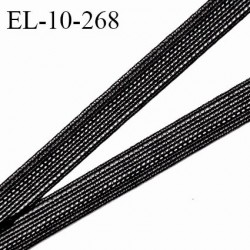 Elastique 10 mm fin style droit fil couleur noir élastique très souple allongement +140% doux au toucher prix au mètre