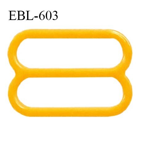 Réglette 19 mm de réglage de bretelle pour soutien gorge et maillot de bain en pvc jaune orangé prix à l'unité
