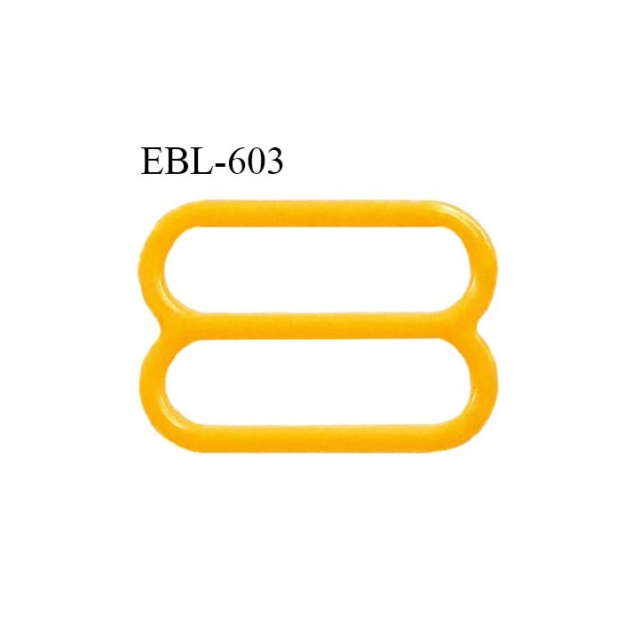 Réglette 19 mm de réglage de bretelle pour soutien gorge et maillot de bain en pvc jaune orangé prix à l'unité