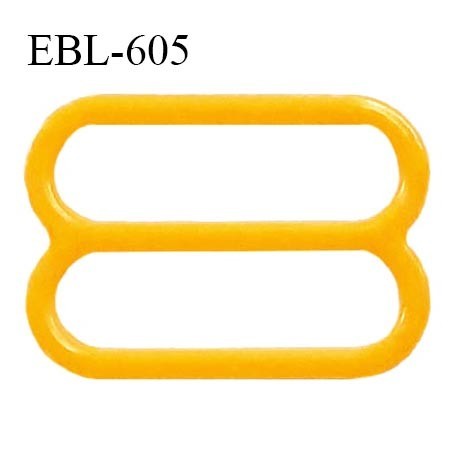 Réglette 17 mm de réglage de bretelle pour soutien gorge et maillot de bain en pvc jaune orangé prix à l'unité