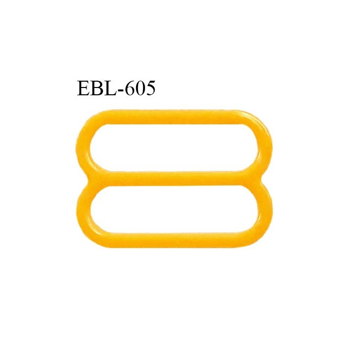 Réglette 17 mm de réglage de bretelle pour soutien gorge et maillot de bain en pvc jaune orangé prix à l'unité