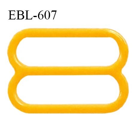 Réglette 15 mm de réglage de bretelle pour soutien gorge et maillot de bain en pvc jaune orangé prix à l'unité