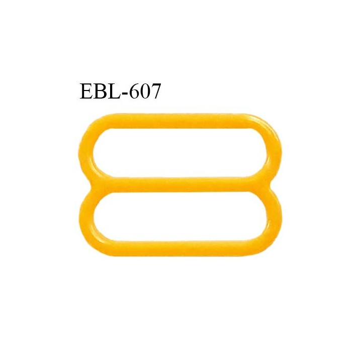 Réglette 15 mm de réglage de bretelle pour soutien gorge et maillot de bain en pvc jaune orangé prix à l'unité
