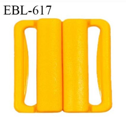 Boucle clip 20 mm attache réglette pvc spécial maillot de bain couleur jaune orangé haut de gamme prix à l'unité