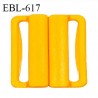 Boucle clip 20 mm attache réglette pvc spécial maillot de bain couleur jaune orangé haut de gamme prix à l'unité