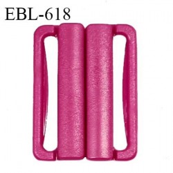 Boucle clip 25 mm attache réglette pvc spécial maillot de bain couleur rose pivoine haut de gamme prix à l'unité