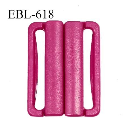 Boucle clip 25 mm attache réglette pvc spécial maillot de bain couleur rose pivoine haut de gamme prix à l'unité