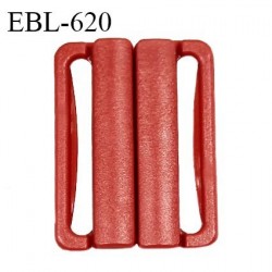 Boucle clip 25 mm attache réglette pvc spécial maillot de bain couleur ocre rouge haut de gamme prix à l'unité