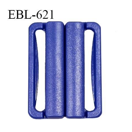 Boucle clip 25 mm attache réglette pvc spécial maillot de bain couleur indigo haut de gamme prix à l'unité