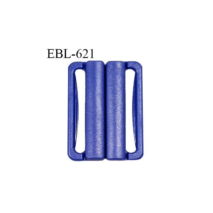 Boucle clip 25 mm attache réglette pvc spécial maillot de bain couleur indigo haut de gamme prix à l'unité