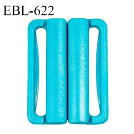 Boucle clip 25 mm attache réglette pvc spécial maillot de bain couleur bleu vert intérieur 25 mm haut de gamme prix à l'unité