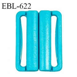 Boucle clip 25 mm attache réglette pvc spécial maillot de bain couleur bleu vert intérieur 25 mm haut de gamme prix à l'unité