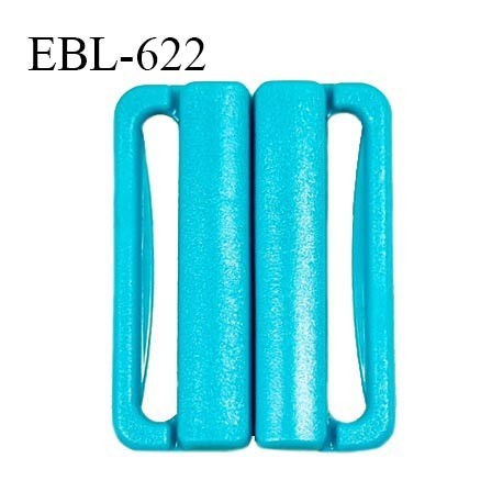 Boucle clip 25 mm attache réglette pvc spécial maillot de bain couleur bleu vert intérieur 25 mm haut de gamme prix à l'unité