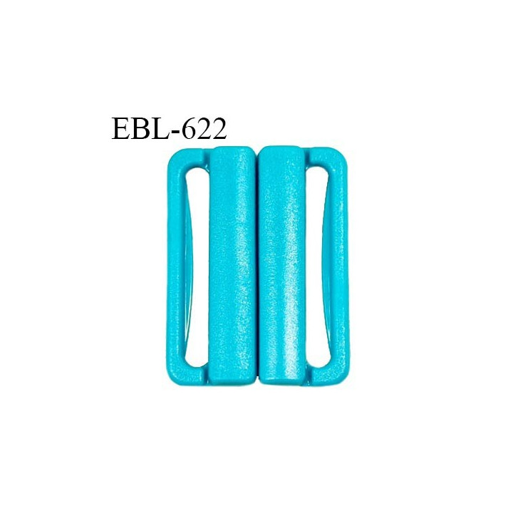 Boucle clip 25 mm attache réglette pvc spécial maillot de bain couleur bleu vert intérieur 25 mm haut de gamme prix à l'unité