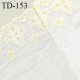 Dentelle broderie 23 cm haut de gamme sur tulle extensible largeur 23 cm couleur naturel et jaune citron prix pour un mètre