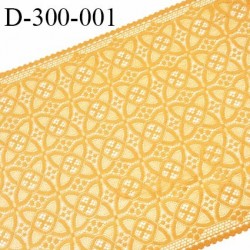 Tissu dentelle 32 cm extensible haut de gamme couleur ocre jaune largeur 32 cm prix pour 1 mètre de longueur